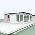 Contemporary glass house, drawing