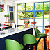 Bright contemporary kitchen lit by glazed extension