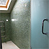 Modern mosaic tiled shower